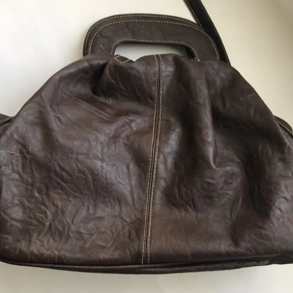 Brown Crossbody Removable Strap Bow Purse